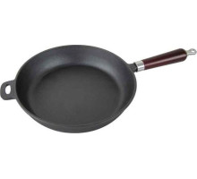 MALLONY Сковорода чугунная с деревянной ручкой CIF24-W, диам 24 см (983003)