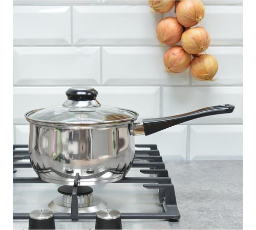 MALLONY Ковш с крышкой BAK, объем 1,9 л, из нерж.стали и с бакелитовой ручкой (009356)