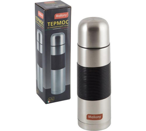 MALLONY Термос из нерж. стали с силиконовыми вставками NUOVO, 0,75 л (005233)