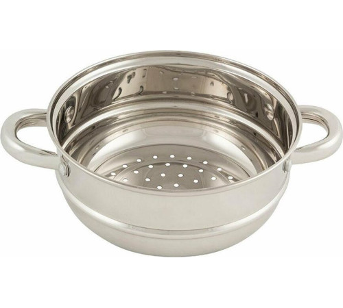 MALLONY Пароварка MEDIANO 2х-уровневая из нерж стали, объем 2,5 л, индукция/капс дно (008524)