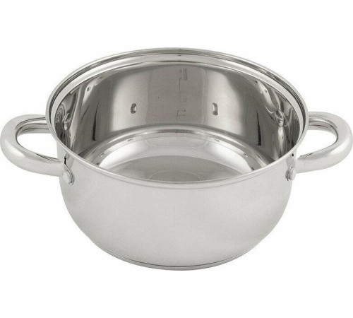 MALLONY Пароварка MEDIANO 2х-уровневая из нерж стали, объем 2,5 л, индукция/капс дно (008524)