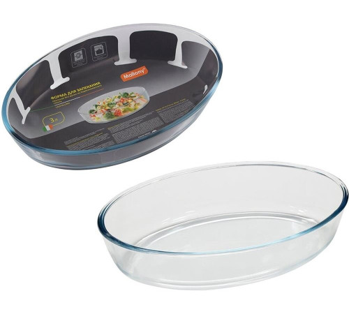 MALLONY CRISTALLINO, объем 3 л, из боросиликатного стекла, овальной формы, без ручек (005565)