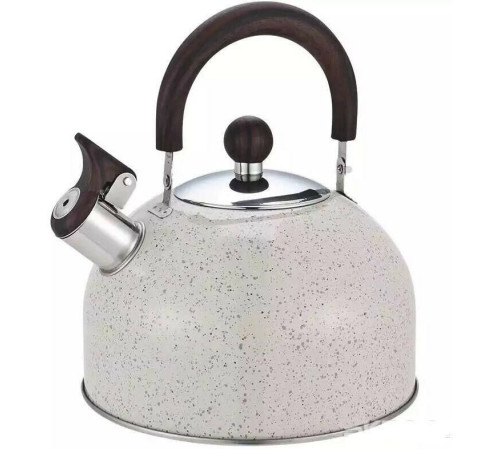 MALLONY Чайник STORIA, объем 2,5 л, из нерж стали со свистком, окрашенный, ручка под дерево (007190)