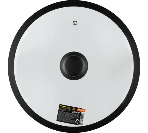 MALLONY Крышка стеклянная с силиконовым ободком CAPPELLO, 28 см диа, сил ручка (003546)