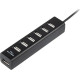 REXANT (18-4107) РАЗВЕТВИТЕЛЬ USB НА 7 ПОРТОВ, ЧЕРНЫЙ