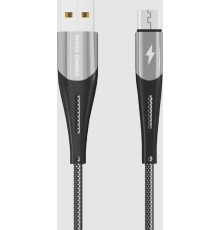 MORE CHOICE (4627151198095) K41Sm USB (m)-microUSB (m) 3.0А 1.0м - серебро/черный
