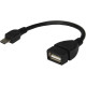 REXANT (18-1182) USB КАБЕЛЬ OTG MICRO USB НА USB ШНУР 0.15 М, ЧЕРНЫЙ