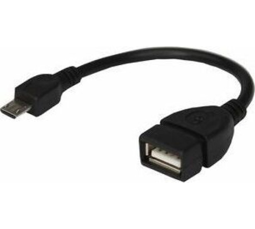 REXANT (18-1182) USB КАБЕЛЬ OTG MICRO USB НА USB ШНУР 0.15 М, ЧЕРНЫЙ