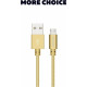 MORE CHOICE (4627151191997) K31m USB (m)-microUSB (m) 1.0м - золотой