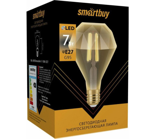 SMARTBUY (SBL-G95ChromeArt-7-30K-E27) 7W/3000/E27