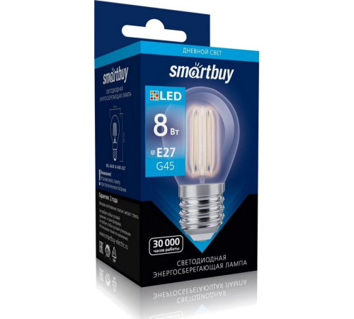 SMARTBUY (SBL-G45F-8-40K-E27) 8W/4000/E27