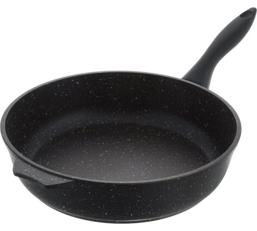 МЕЧТА С28802 Гранит black 28см несъемная ручка стеклянная крышка