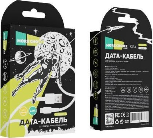 MORE CHOICE (4627151197388) K14a USB (m)-Type-C (m) 1.0м белый