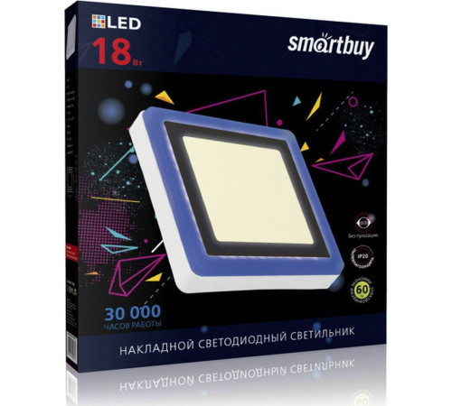 SMARTBUY (SBLSq1-DLB-18-3K-B) 18w/3000K+B