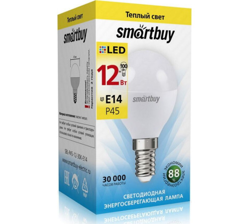 SMARTBUY (SBL-P45-12-30K-E14) 12W/3000/E14