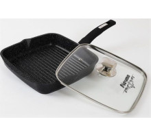 МЕЧТА С64802 Гранит black несъемная ручка стеклянная крышка