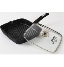 МЕЧТА С64802 Гранит black несъемная ручка стеклянная крышка