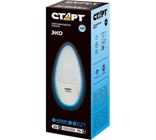 СТАРТ (17272) LEDCANDLEE27 10W 40 WS