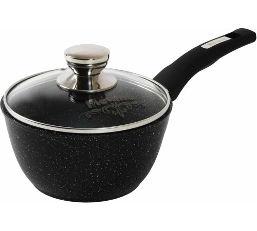 МЕЧТА 81802 Гранит black 1,2л несъемная ручка стеклянная крышка