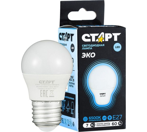 СТАРТ (17259) LEDSPHEREE27 7W 65 WS