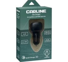 CARLINE CH-2QC 2хUSB Quick Charge 3.0 в прикуриватель 12В черный в коробке