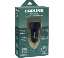 CARLINE CH-2U-VM адаптер с вольтметром 2хUSB 3.4A Max в прикуриватель 12/24В черный в коробке