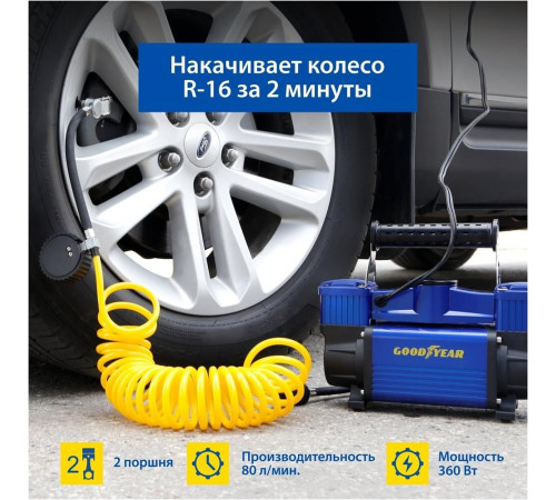 GOODYEAR GY000118 GY-80L 80 л/мин двухпоршневой