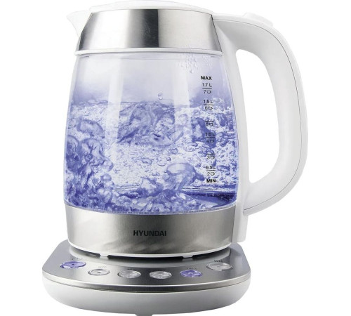 HYUNDAI HYK-G4033 1.7л. 2200Вт белый/серебристый (стекло)