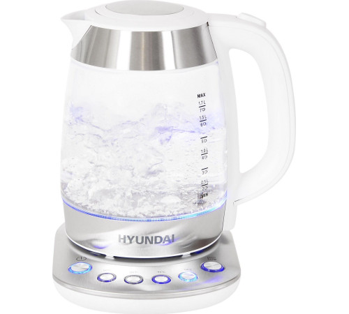 HYUNDAI HYK-G4033 1.7л. 2200Вт белый/серебристый (стекло)