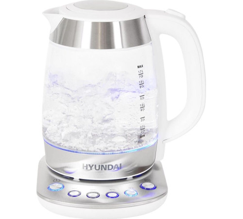HYUNDAI HYK-G4033 1.7л. 2200Вт белый/серебристый (стекло)