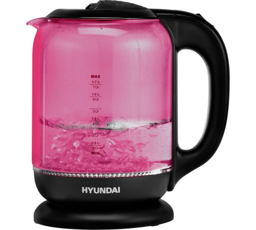 HYUNDAI HYK-G4808 1.8л. 2200Вт малиновый/черный (стекло)