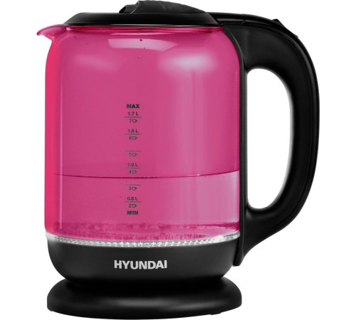HYUNDAI HYK-G4808 1.8л. 2200Вт малиновый/черный (стекло)