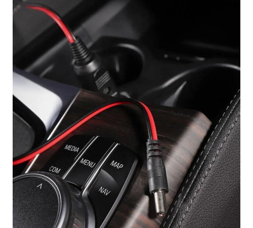 REXANT (16-0231) Автозарядка с индикатором (разъем 2.1х5.5) (АЗУ) шнур прямой 1.5 м REXANT