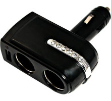 REXANT (16-0238) Разветвитель автоприкуривателя 2 гнезда 1хUSB (5 V 1000 mA) REXANT