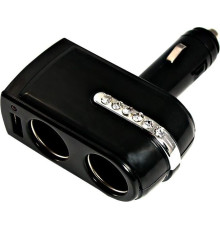 REXANT (16-0238) Разветвитель автоприкуривателя 2 гнезда 1хUSB (5 V 1000 mA) REXANT