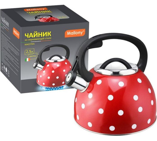 MALLONY Чайник из нерж стали со свистком 