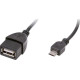 RITMIX RCC-010 OTG кабель, MicroUSB-USB-AF, 0,1m, медный