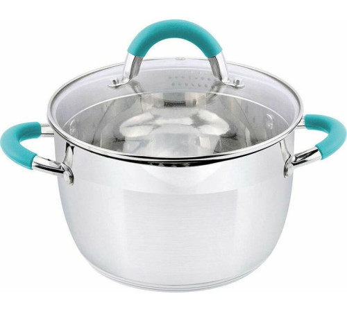 MALLONY Кастрюля BRAVO, объем 5,1 л, из нерж стали с крышкой (005431)