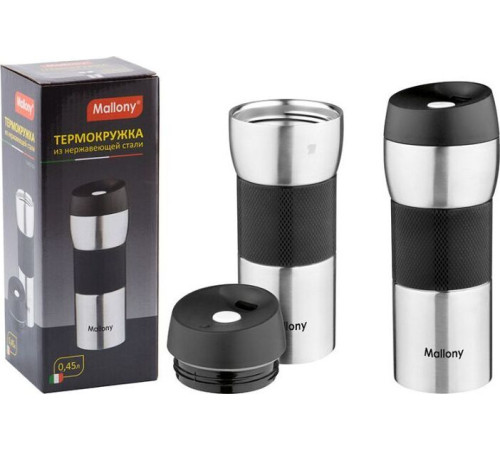 MALLONY Термокружка из нерж стали TURISTICA, 450 мл (003681)