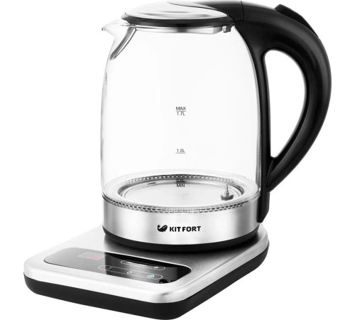KITFORT КТ-657 нержавеющая сталь/черный (стекло)