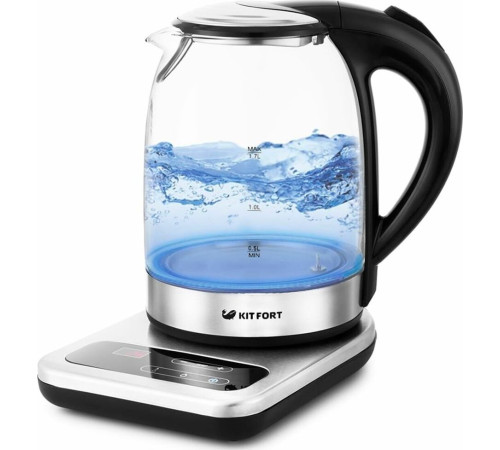 KITFORT КТ-657 нержавеющая сталь/черный (стекло)