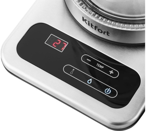 KITFORT КТ-657 нержавеющая сталь/черный (стекло)