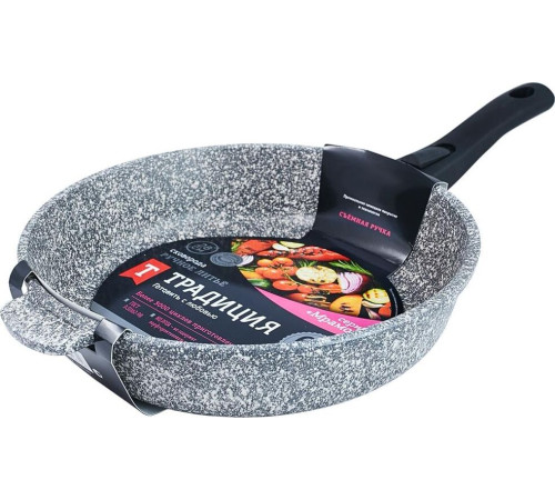 ТРАДИЦИЯ ТМ2285 а/пр литая 28см съемн/руч Мрамор