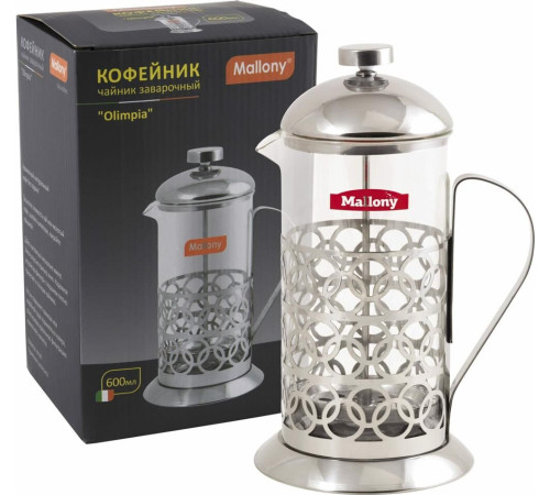 MALLONY OLIMPIA, 800 мл, из жаропрочного стекла, в корп из нерж ст, T046-800ML (950092)