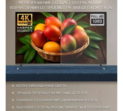 HARPER 65Q850TS QLED UHD 4K SMART TV Безрамочный