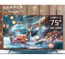 HARPER 75U770TS UHD 4K SMART TV Google Безрамочный