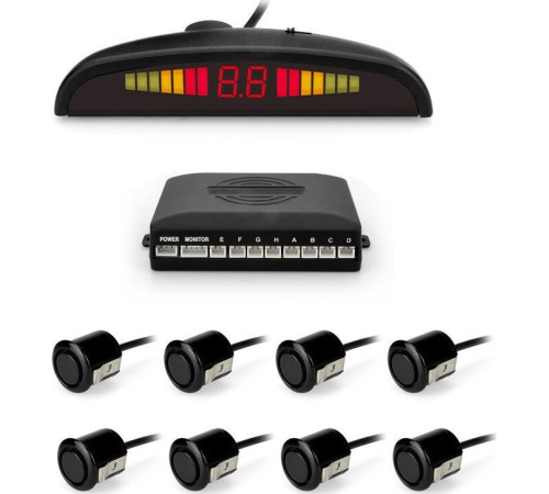 SWAT PT-128B /парктроник 8 датч. d 18мм, Black/