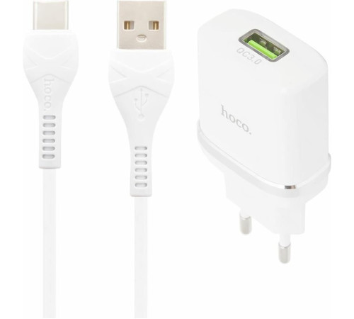 HOCO (6931474716309) C12Q SMART QC3.0 + TYPE-C (белый) СЗУ