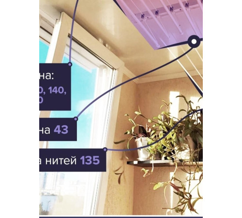 VIOLET Level 140 потолочно-настенная 8,4м 33140