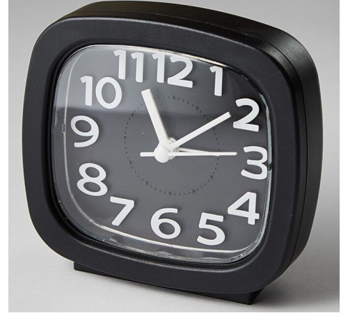 DELTA DT8-0001 Будильник 8.5*4.6*8.6см (черный)
